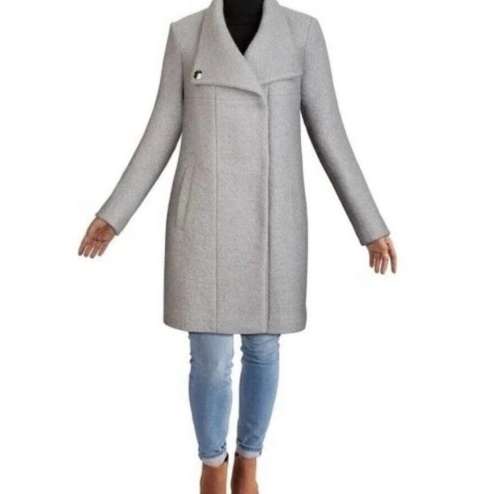 Kenneth Cole New York Boucle Wool Blend Peacoat